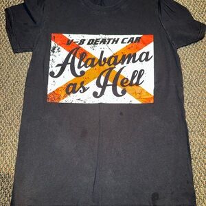 Black Graphic T-Shirt with Alabama Print